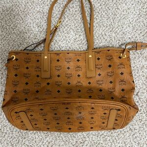 MCM Cognac Visetos Tote Bag